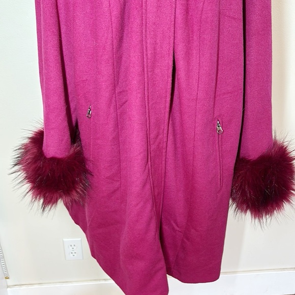 Jessica London Jacket Faux Fur Wool - Picture 3 of 8